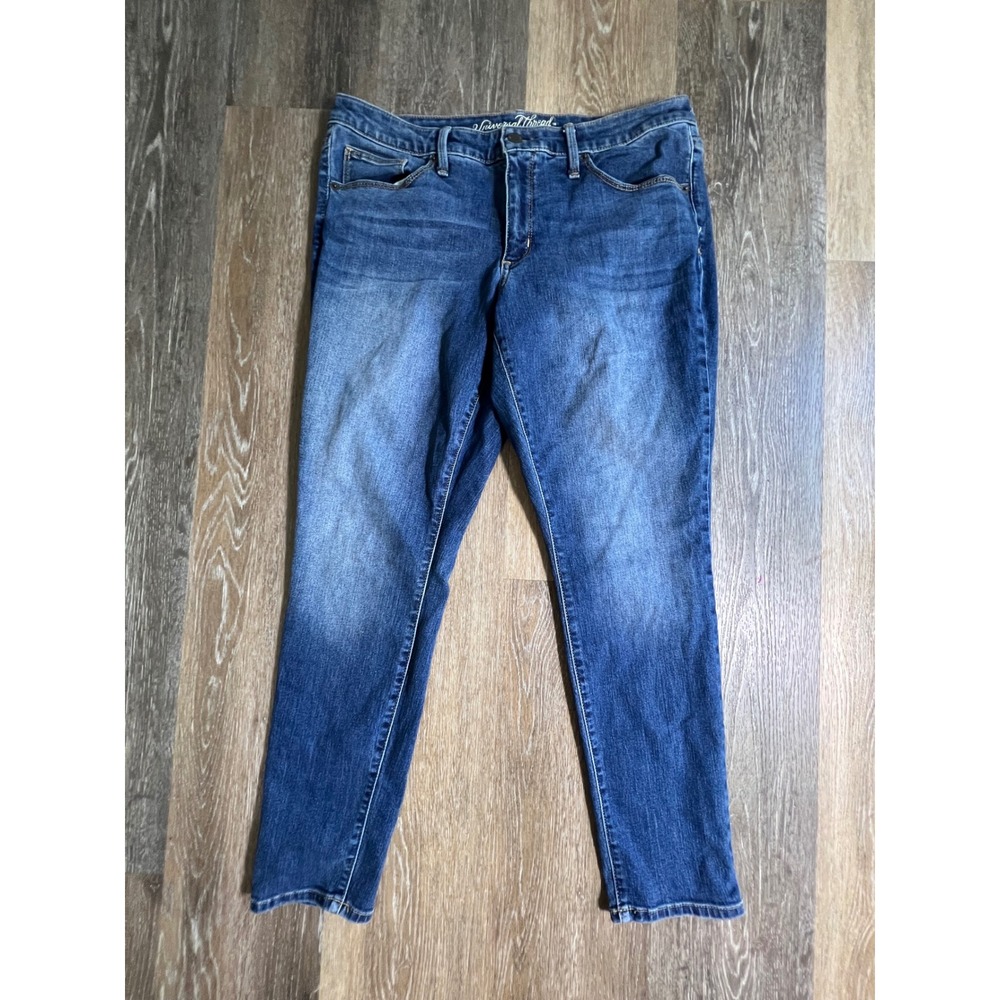 Universal Thread Skinny Jeans Womens 12/31R Blue Mid Rise Stretch Denim